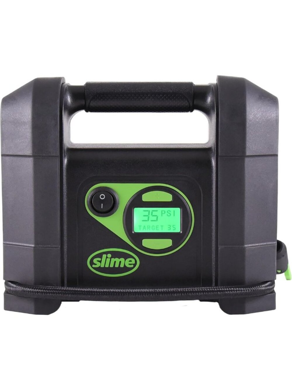 Portable Tire Inflator & Air Compressor, 12V, Digital Display, LED Light, Fast
